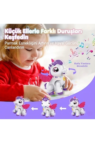 Eğitici Müzikli Işıklı Hareketli Unicorn Emekleme Arkadaşım - Bebek Yürüyüş Ve Emekleme Oyuncağı Hayvanlar