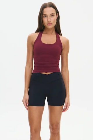 Madmext Bordo Halter Yaka Kadın Atlet Mg2680 Bordo