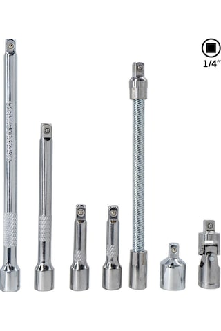 6497 1/4" Lokma Uzatma Arakol Adaptör Seti 7 Parça