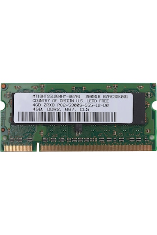 Ddr2 4gb Laptop Ram Bellek 667mhz Pc2 5300 Sodımm 1.8v 200 Pin