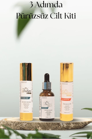 Doctors Beauty 3 Adımda Pürüzsüz Ve Akne Karşıtı Cilt Kiti 2 Krem + 1 Serum