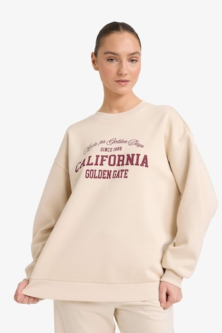 Defacto Oversıze Baskılı Sweatshirt G7026ax25wnbg186 Bej-bg186