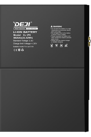 Apple Uyumlu iPad Air A1484 / A1474 / A1475 Batarya Mucize Batarya Deji