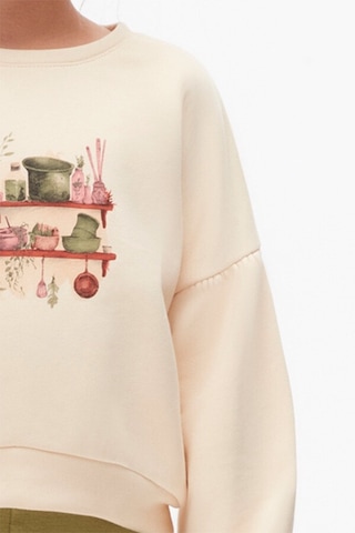 Xo Kids Kiz Çocuk Sweatshirt 4-8 Yaş 37518 Krem