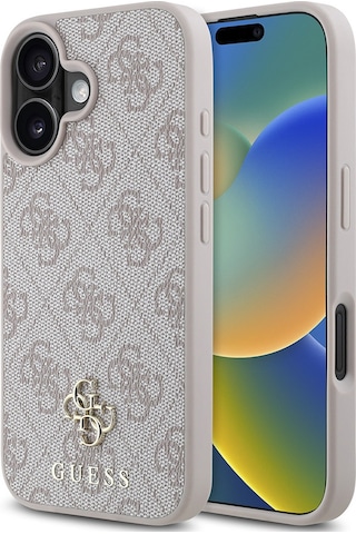 Apple iPhone 16 Plus Uyumlu Kılıf Guess Lisanslı Magsafe Şarj Özellikli Small 4g Classic Kapak Pembe