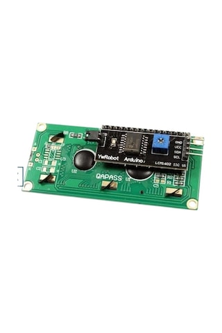 2x16 Lcd Ekran Yeşil  + I2C Arayüzü Modülü