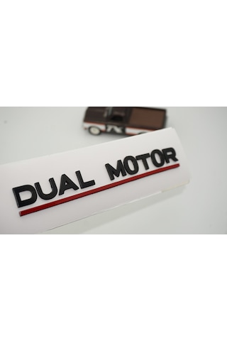 Dk Tuning Tesla Dual Motor Bagaj Kırmızı Siyah Yazı Logo Arma Bagaj Arma