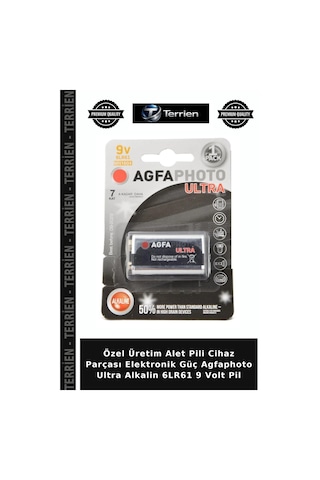 Özel Üretim Alet Pili Cihaz Parçası Elektronik Güç Agfaphoto Ultra Alkalin 6lr61 9 Volt Pil