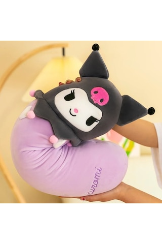 Kawaii Sevimli Yumuşak Uzun Yastık Peluş Doğum Günü Hediyesi 60 Cm Kuromi