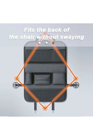 Cbtx Çok Fonksiyonlu Araba Arka Koltuk Organizatörü Katlanabilir Masalı Su Geçirmez Saklama Çantası Asma - Kahverengi