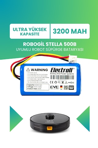 Robogil Stella 500b Uyumlu Batarya 3200mah Pil