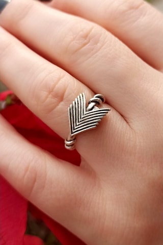 Antik Gümüş Kaplama Oklar Şekilli El Yapımı Ayarlanabilir Unisex - 536155382