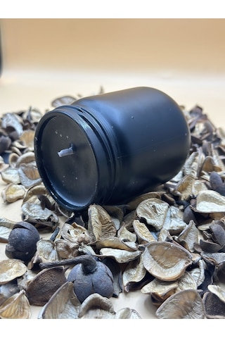 Siyah Renk Lavanta Kokulu Soya Mum 210 Cc 1 Adet - Renkli Kavanozda Mum 1 Adet Siyah