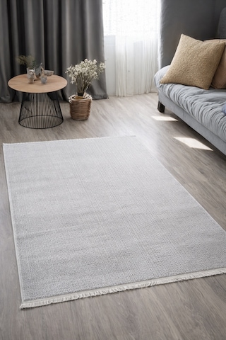 Melena Carpet Premium Modern Peluş Halı Kaymaz Taban Yumuşak Dokulu Lüks Salon Halısı Açık Gri