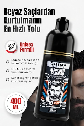 Saç Siyahlaştırıcı Şampuan Saç Sakal Şampuanı Hızlı Etki