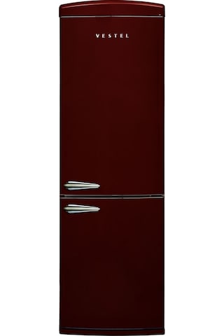 Vestel RETRO NFK37211 BORDO 330 LT No-Frost Kombi Tipi Buzdolabı