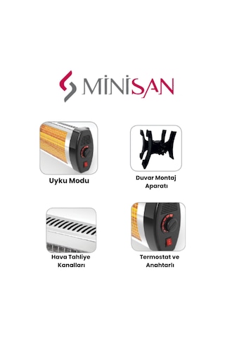 Minisan Ar-2002 Çift Filamentli Infrared Isıtıcı Soba