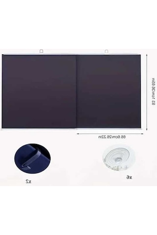 Pazly St-5021 2 Adet Araba Güneşlik, Yazlık Pencere Isı Yalıtımı, Işık Engelleyici Mat, Pvc Malzemeli, Guangdong, Çin Yapımı