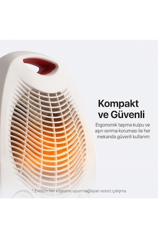 Arvonx 2000 W Masaüstü Fanlı Isıtıcı