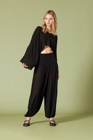 Asimetrik Kimono Siyah