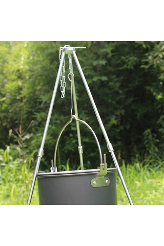 Wondernest Açık Kamp Pişirme Tripod, Asılı Pot, Dayanıklı Taşınabilir Şenlik Ateşi Tripod Çok Renkli Çok Renkli