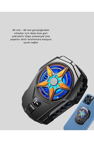Hepsi Dijital Göstergeli Evrensel Telefon Soğutma Fanı Najmaddin