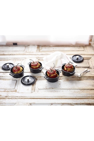 Staub 40500-101-0 Mini Güveç, Yuvarlak Kapaklı 10 Cm, 0,25 L, Ind Diğer