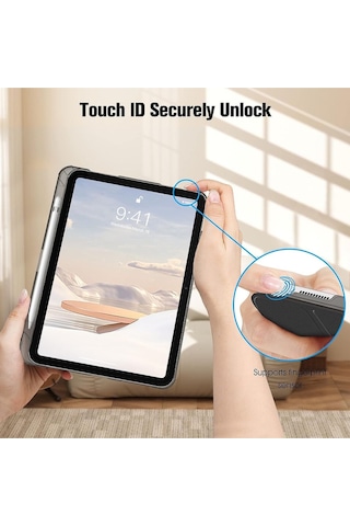 Apple Uyumlu iPad, 11 A16 2025 10. Nesil 10.9 Kılıf Akıllı Smart Kalem Bölmeli + Ekran Koruyucu + Kalem