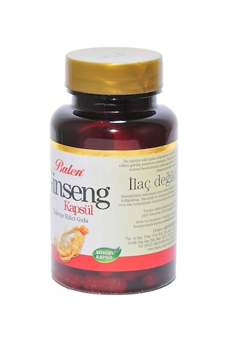 Balen Doğal Saf Ginseng Kapsülü 375 MG x 60 Bitkisel Kapsül