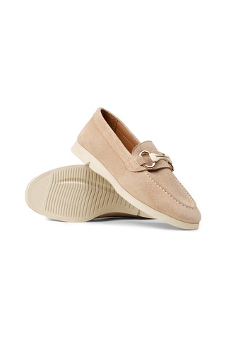 Deery Kadın Hakiki Süet Bej Tokalı Loafer - K5300zbejc01 Bej