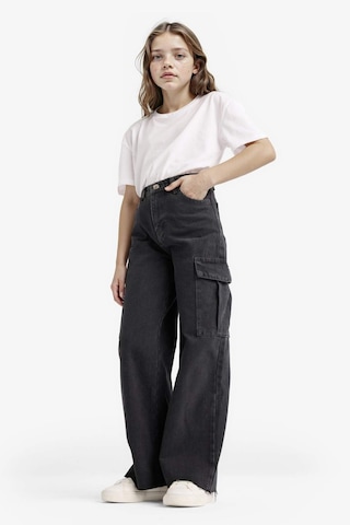 Defacto Kız Çocuk Wide Leg Kargo Geniş Paça Jean Pantolon E7323a825aunm36 Antrasit