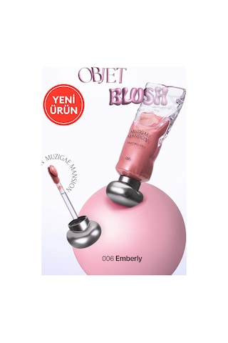 Hafif Yapılı, Ciltle Bütünleşen Parlak Bitişli Likit Allık Muzıgae Mansıon Objet Blush 006 Emberly 27209565