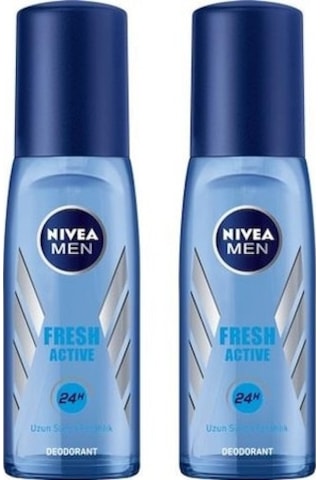 Nivea Men Fresh Active Erkek Sprey Deodorant 75 ML x 2 Nivea Men Fresh Active Erkek Sprey Deodorant 75 ML x 2