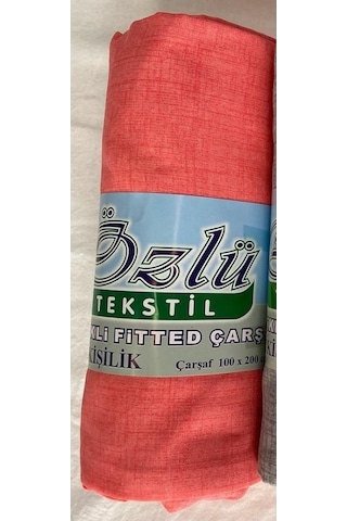 Özlü Fitted Lastikli Tek Kişilik Çarşaf Seti (100x200)-Somon