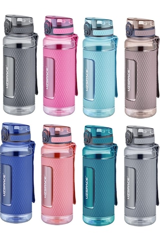 Uzspace FiftyFifty 800ml -BÜYÜK BOY- Tritan Su Matarası Silikon K