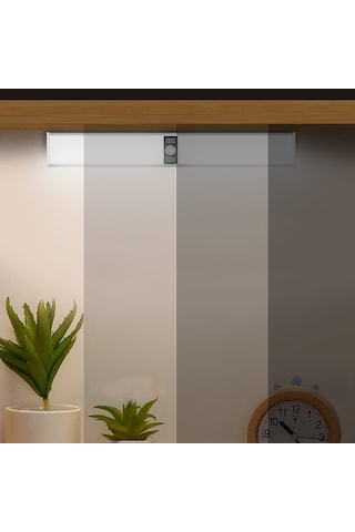 Youtek Yeni Ultra İnce 800mm Vücut Sensörlü Lamba - Evde Kablosuz, Manyetik Tutuş, 3 Renk Seçeneği, Sürekli Açık/indüksiyon Modları, Parlaklık Ayarlanabilir, Dahili Li-pol Batarya Diğer