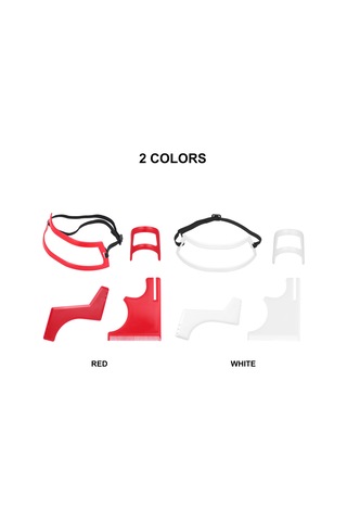 Maiyame Kırmızı Plastik Sakal Ve Saç Kesim Şablon Seti - 4 Adet Ev Kullanıma Uygun Bıyık, Sakal, Boyun Çizgisi Ve Saç Şekillendirici Aracı