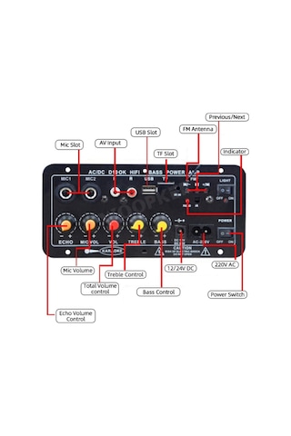 Oto&Motorsiklet&Ev Subwoofer Amfi-Equalizer
