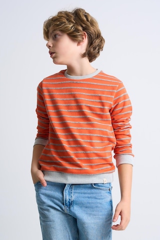 Alexandergardi Alexandergardı Çizgili Bisiklet Yaka Çocuk Sweatshirt Turuncu