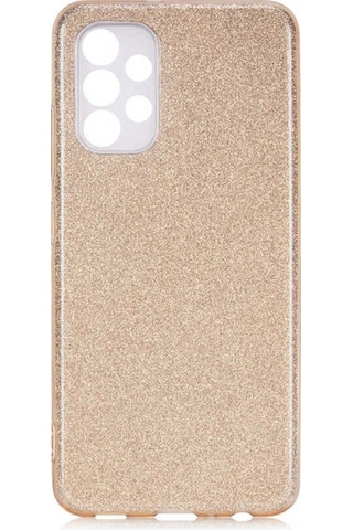 Samsung Uyumlu Galaxy A13 4g Kılıf Zore Shining Silikon Gold