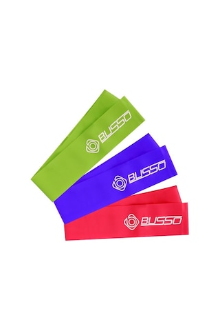 Busso Bs-174 Pilates Bant Seti 7.5 x 120 CM Çok Renkli