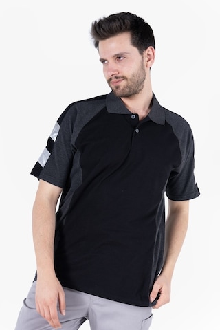 Polo Yaka T-shirt Siyah - Antrasit Gri