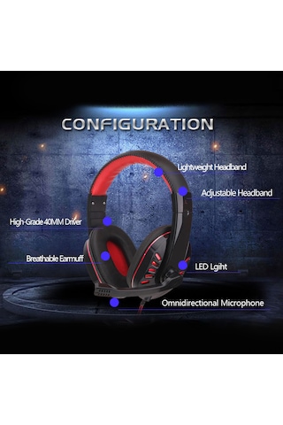 Kosona Mavi Sy755mv Kulaküstü Kulaklık - Ps4, Xbox, Bilgisayar Ve Dizüstü İçin Uyumlu - Kulaklık Jack İle Bağlanabilir