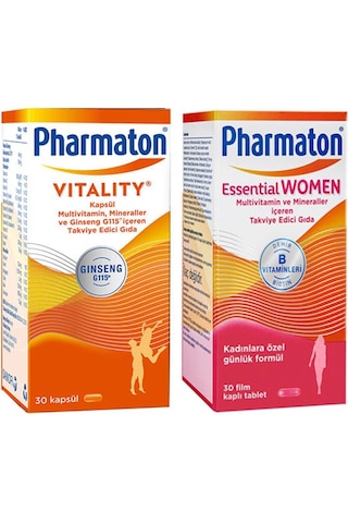 Pharmaton Vitality 30 Kapsül Pharmaton Essential Women 30 Kapsü