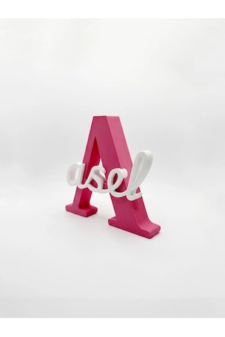 Kişiye Özel 3d Harf Ve İsimli Dekoratif Hediyelik Masa Süsü - 10 Cm - Mavi