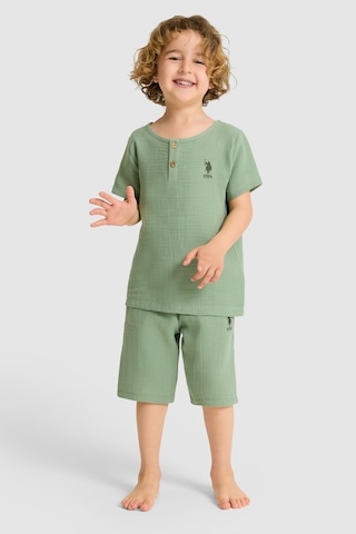 U.s. Polo Assn. Erkek Çocuk Çağla Pijama Takım 50327343-vr016 Cagla