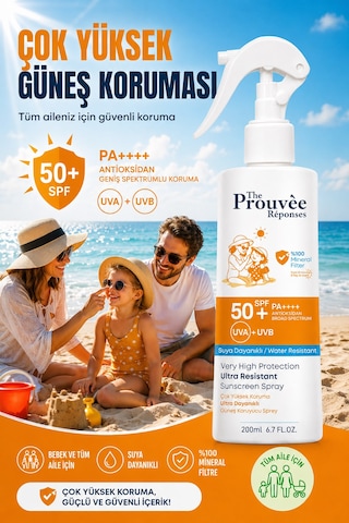 %100 Mineral Filtre 50+spf Güneş Kremi Uva+uvb Suya Dayanıklı 200ml