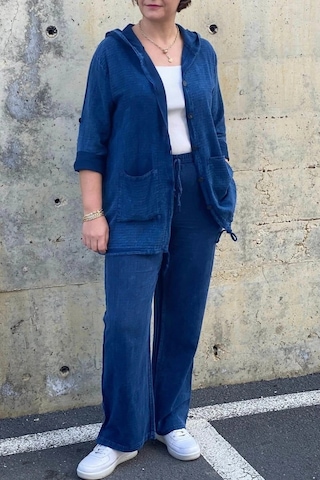 Mia Butik Kadın Güneş Keten Lacivert Takım Lacivert