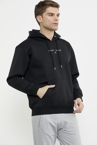 Sementa Oversize Kapüşonlu Sweatshirt - Siyah Siyah