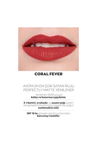 Avon Glimmerstick Dudak Kalemi Coral + Ultra Mat Ruj Coral Fever